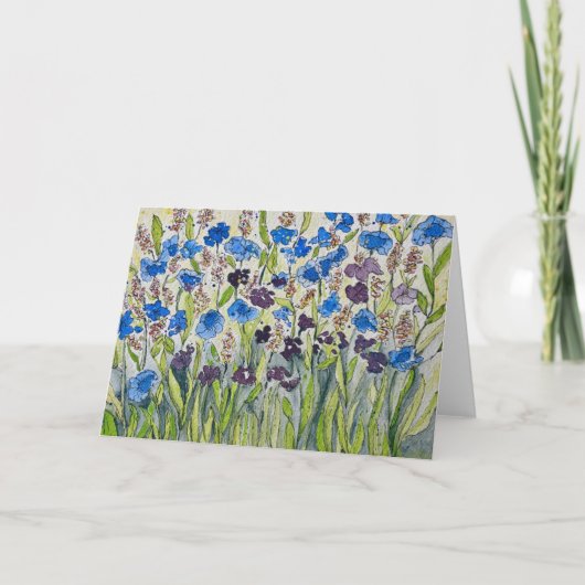 Indigo Field 7x5 Note Card Bedankkaart (Voorkant)