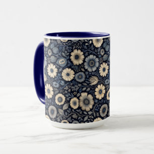 Indigo Floral Art   Geïnspireerd ontwerp van Burne Mok