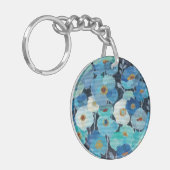 Indigo Flowers Sleutelhanger (Voorkant Links)