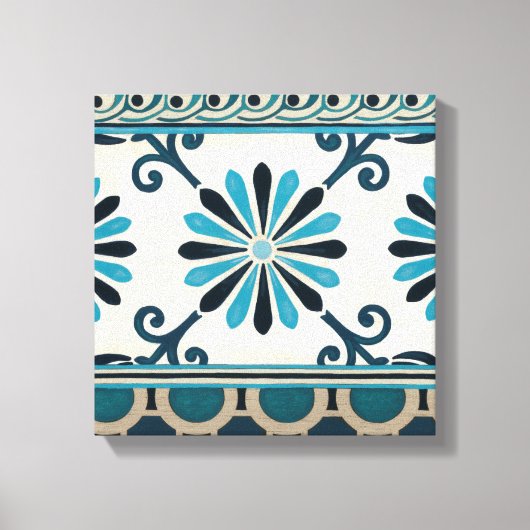 Indigo Frieze II, niet in reliëf Canvas Afdruk (Voorkant)