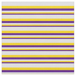 Indigo, geel & lavendelpatroon stof