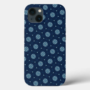 Indigo Geest: Boho Afrikaanse Geometrie iPhone 13 Hoesje