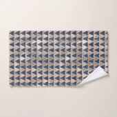 Indigo Glitter Silver Grey Metallic Pattern Design Bad Handdoek (Handdoek)
