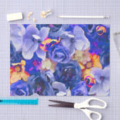 Indigo Gold Waterverf Fine Floral Tissuepapier (Craft)