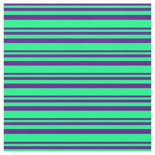 Indigo & Green Pattern Stof (Close Up)