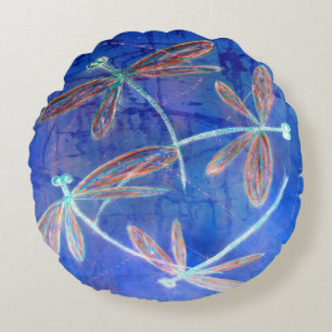 Indigo Haze Libelle Fladdert Rond Kussen