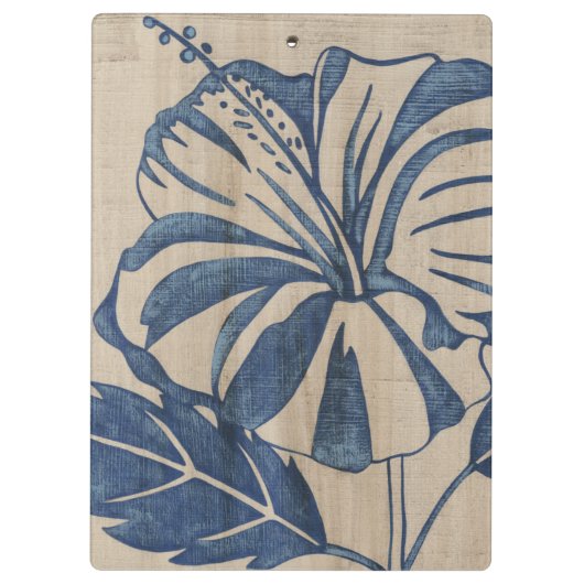 Indigo Hibiscus Klembord (Achterkant)