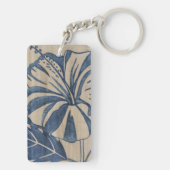 Indigo Hibiscus Sleutelhanger (achterkant)