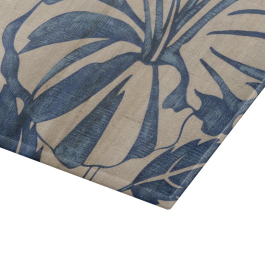 Indigo Hibiscus Snijplank (Hoek)