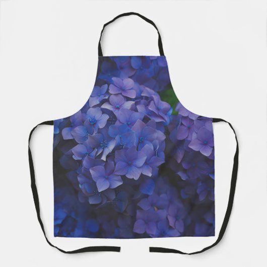 Indigo Hortensia Schemer Schort (Voorkant)