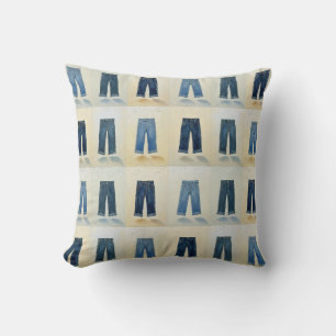 Indigo iconen Painterly Denim Art Denimhead Kussen