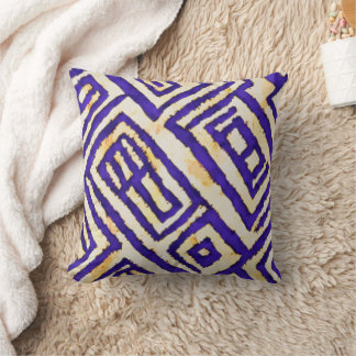 Indigo Ikat waterverf Kussen