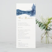 INDIGO INK BLUE MOUNTAIN LAKE SNOW MENU MARIAGE (Debout devant)