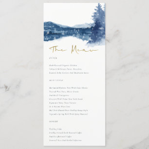 INDIGO INK BLUE MOUNTAIN LAKE SNOW MENU MARIAGE