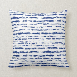 Indigo Japanse Shibori Lijnen Patroon Dubbelzijdig Kussen