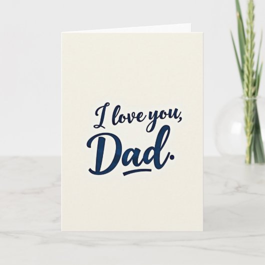 Indigo Je t'aime Papa Carte (Devant)