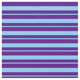 Indigo & Light Sky Blue Stripes/Lines Pattern Stof