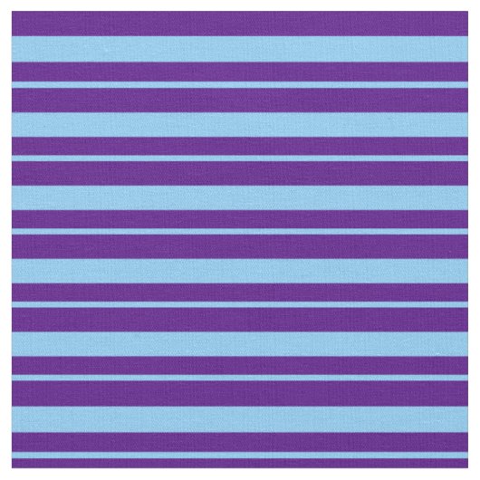 Indigo & Light Sky Blue Stripes/Lines Pattern Stof (Close Up)