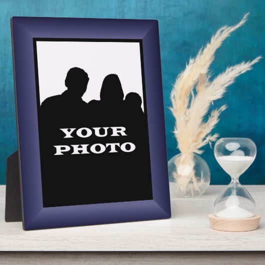 Indigo Lijst Uw Foto 8 x 10 Verticaal Plaque Fotoplaat (Zijkant)