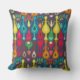 indigo love ikat kussen