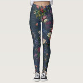 Indigo Magische Botanische Tuin Leggings (Voorkant)