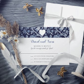 Indigo Meadow Wildflower Patroon Bruiloft RSVP Kaartje