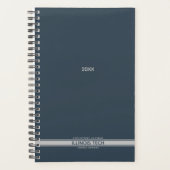 Indigo Navy Bleu Bleu Basse Stripe Spiral hebdomad (Devant)