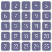 Indigo Navy Blue Custom Square Number Stickers  (Voorkant)