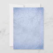 Indigo Navy Midnight Blue Flowers Engagement Party Kaart (Achterkant)