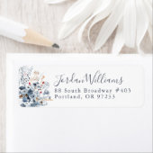 Indigo & Ochre - Waterverf Flowers Etiket (Insitu)