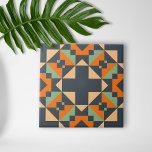 Indigo Orange Turquoise Beige Géométrique Tribal E<br><div class="desc">Apportez une touche exotique et attrayante à votre maison avec notre indigo orange beige turquoise carrelage ethnique géométrique céramique. Ce carrelage décoratif plein de vitalité présente un motif homogène aux formes géométriques bleu foncé, orange, turquoise et beige, créant un look unique et étonnant, parfait pour les rétrospectives de cuisine, la...</div>