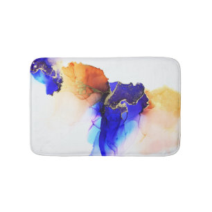 Indigo Oranje Gold Alcohol Ink Badmat