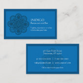 Indigo Ornament Visitekaartje (Voorkant / Achterkant)