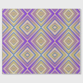 Indigo Paars Alternative Diamond Pattern Cadeaupapier (Vlak)