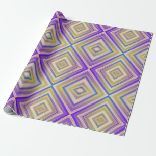 Indigo Paars Alternative Diamond Pattern Cadeaupapier