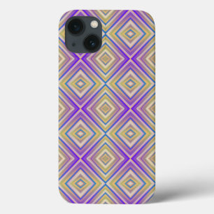 Indigo Paars Alternative Diamond Pattern iPhone 13 Hoesje