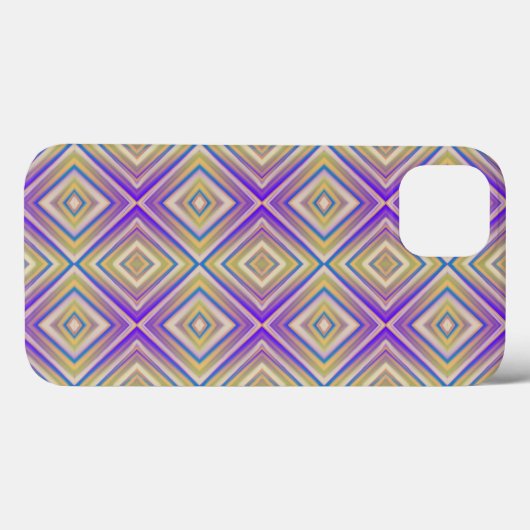 Indigo Paars Alternative Diamond Pattern Case-Mate iPhone Case (Achterkant (horizontaal))