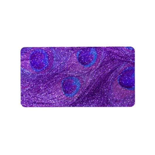 indigo paarse glitter peace ock veren etiket (Voorkant)