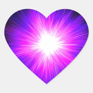 Indigo paarse hellingsvlam reiki goddelijke energi hart sticker
