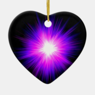 Indigo paarse hellingsvlam reiki goddelijke energi keramisch ornament