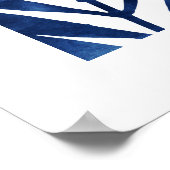 Indigo Palm Fronds Poster (Hoek)
