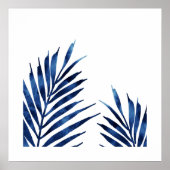 Indigo Palm Fronds Poster (Voorkant)
