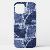 Indigo Patchwork: gestructureerde gecontroleerde e Case-Mate iPhone Case (Achterkant)