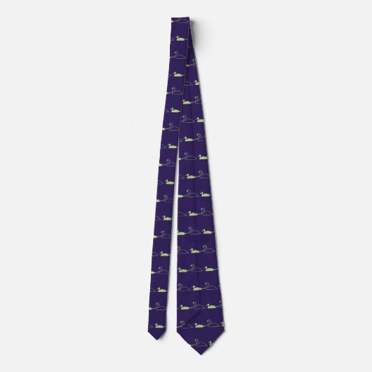 Indigo PeleGreen Swan Duck Cravate Motif (Dos)