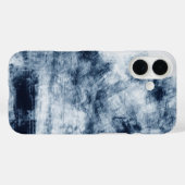 Indigo penseelstreekchaos Case-Mate iPhone case (Achterkant (horizontaal))