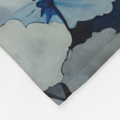 Indigo Petals Fleece Deken (Hoek)
