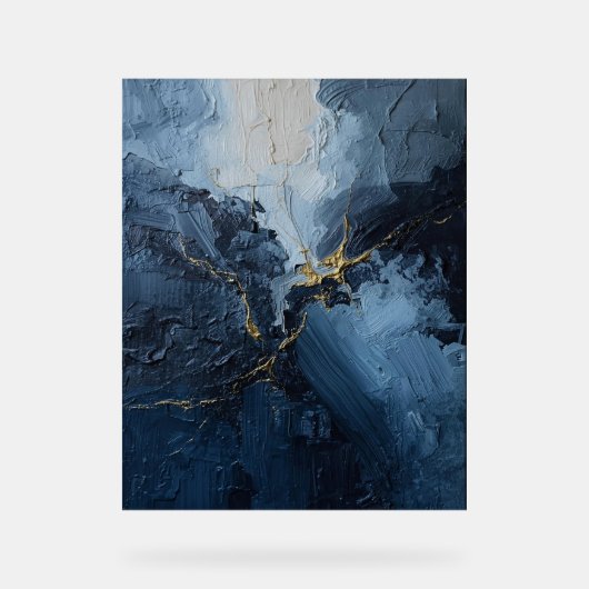 "Indigo Rhapsody" Acryl Bord (Voorkant)