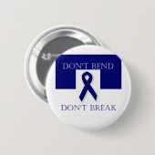 Indigo Ribbon - Niet buigen. Breek niet. DBI. Ronde Button 5,7 Cm (Voorkant /achterkant)