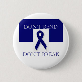 Indigo Ribbon - Niet buigen. Breek niet. DBI. Ronde Button 5,7 Cm