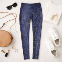 Indigo Rinse Nep-denim Leggings
